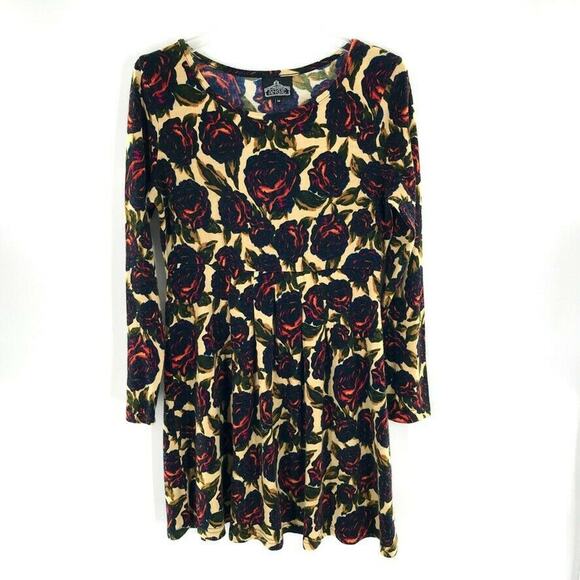 Angie Sweater‎ Dress Floral Midi Long Sleeve M - Picture 1 of 6